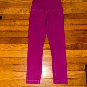Size 4 fits like 2 lululemon magenta leggings